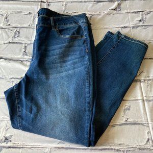 d.jeans Medium Wash Plus Size Skinny Denim Jeans - Size 22W